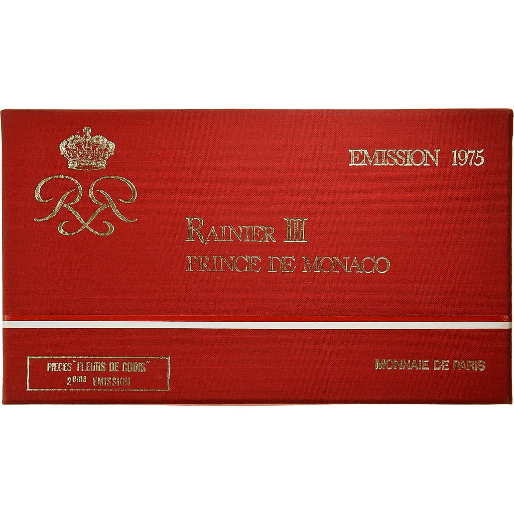 Monaco, Rainier III, Coffret 10 c. à 50 frs., 1975, série FDC, n.v.t., FDC