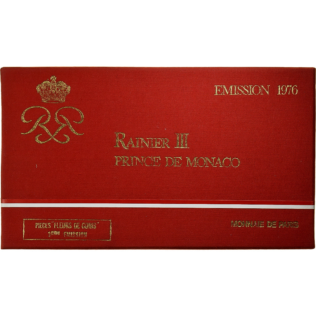 Mónaco, Rainier III, Coffret 10 c. à 50 frs., 1975, série FDC, N/D, MS(65-70)