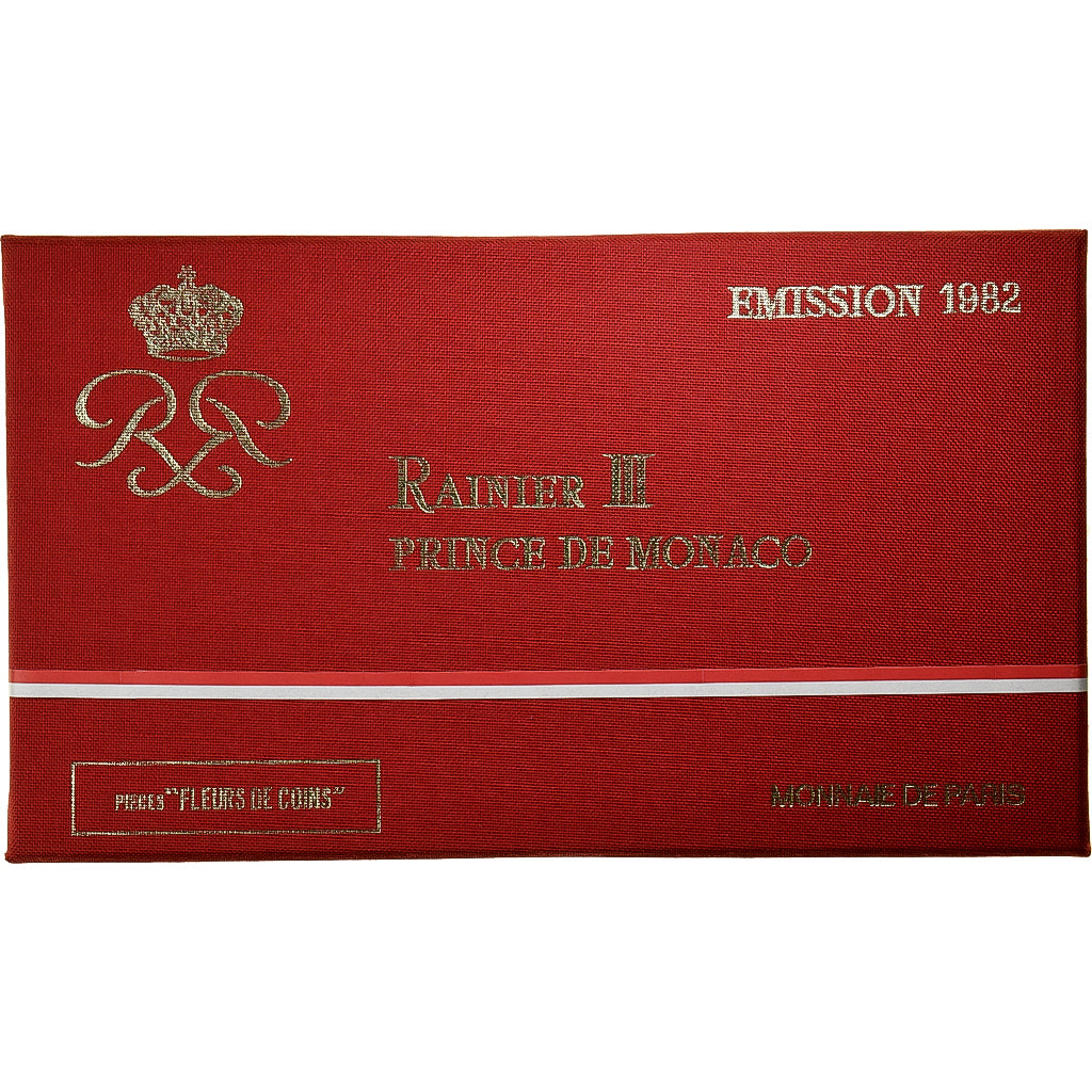 Monaco, Rainier III, Coffret 1 c. à 100 frs., 1982, série FDC, MS(65-70)