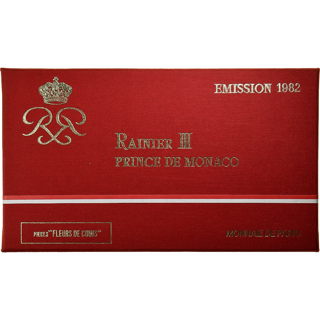 Monaco, Rainier III, Coffret 1 c. à 100 frs., 1982, série FDC, FDC