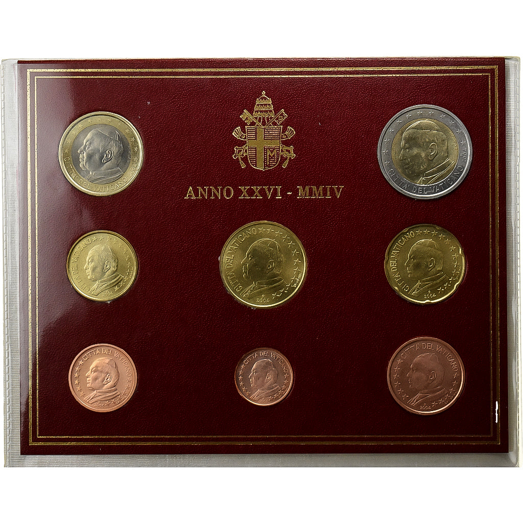 CITTÀ DEL VATICANO, John Paul II, Coffret 1c. à 2€, BU, 2004, Rome, N.C.