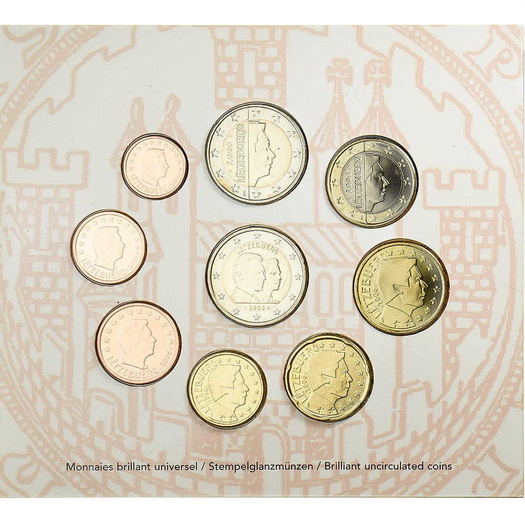 Luxemburgo, Coffret 1c. à 2€, BU, 2006, Sin información, FDC