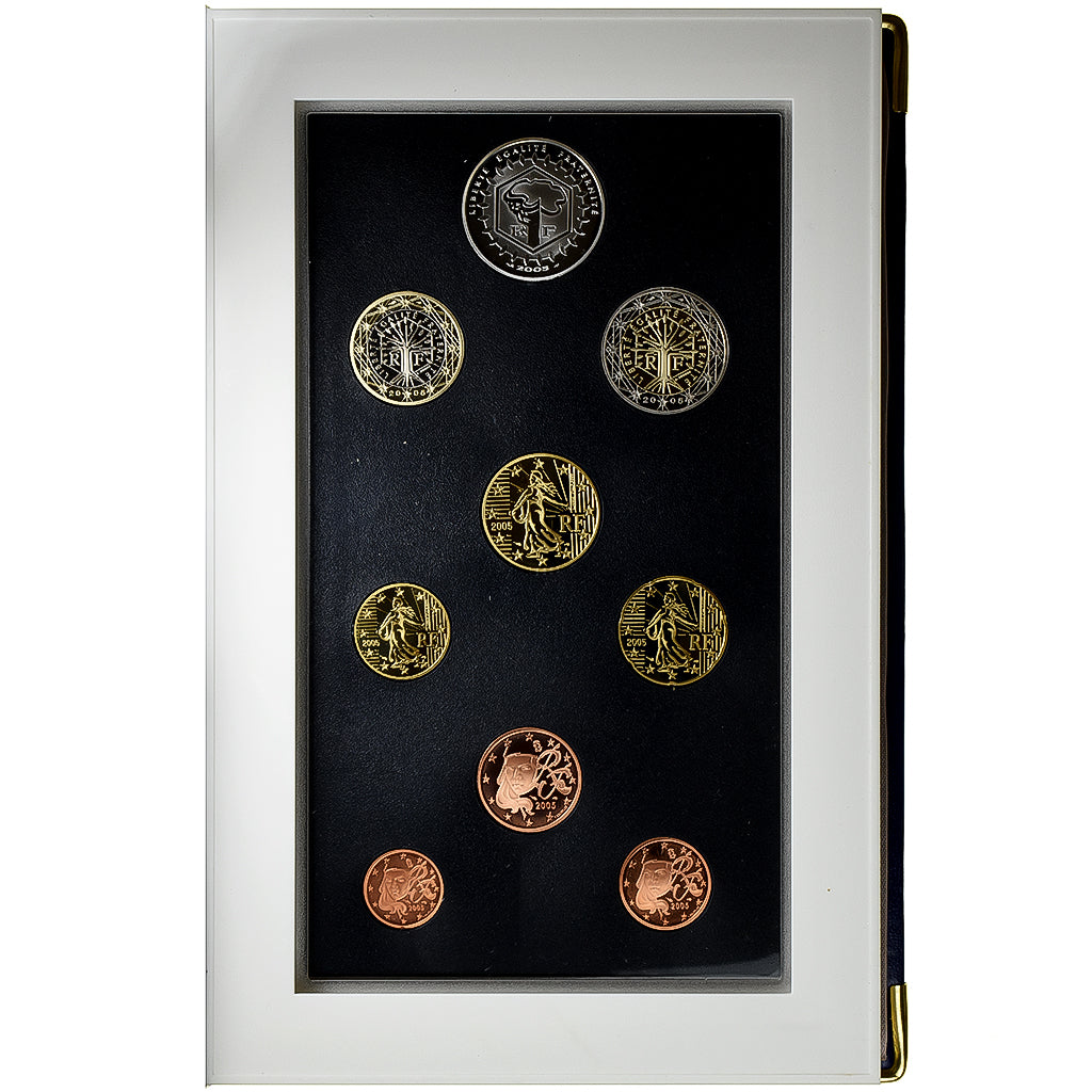 Francia, Coffret 1c. à 5€, BE, 2005, Monnaie de Paris, N.C., FDC