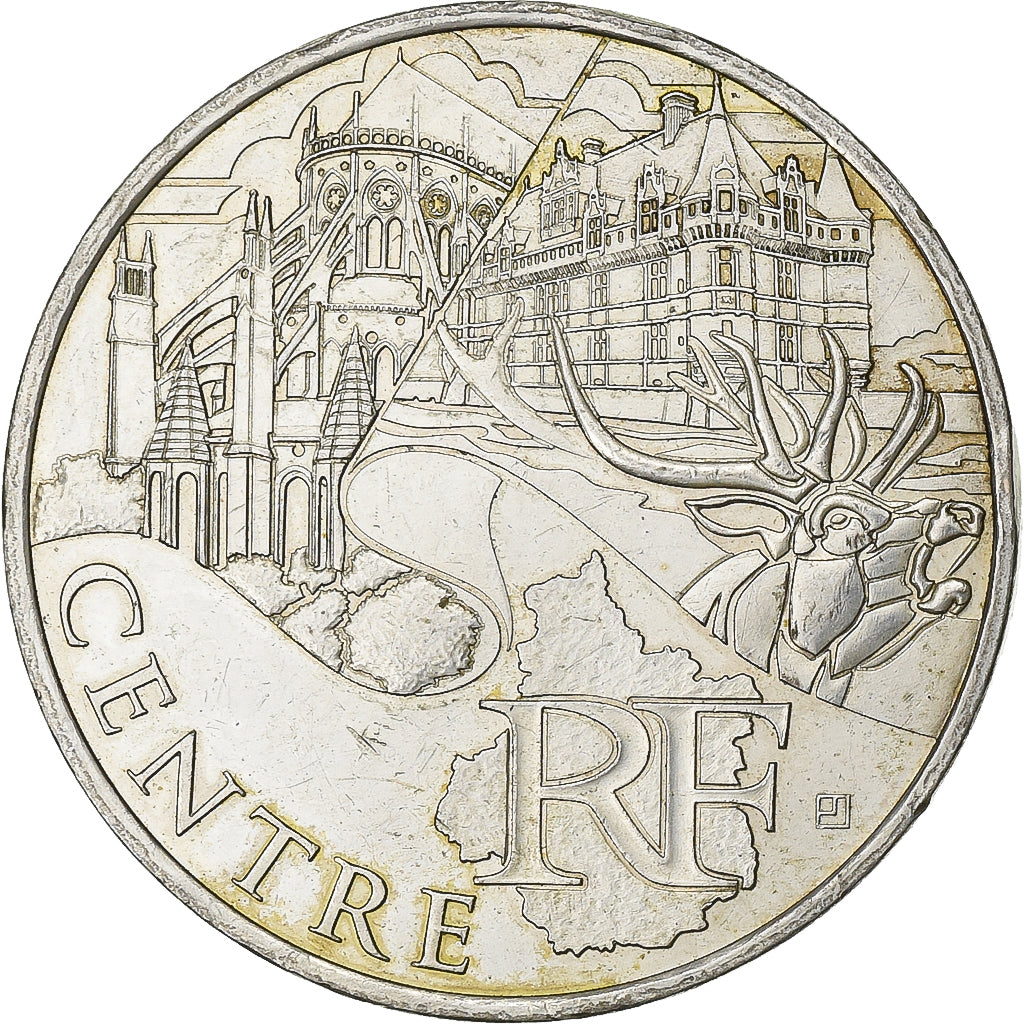 France, 10 Euro, Centre, 2011, Paris, Silver, AU(50-53), Gadoury:EU450, KM:1732