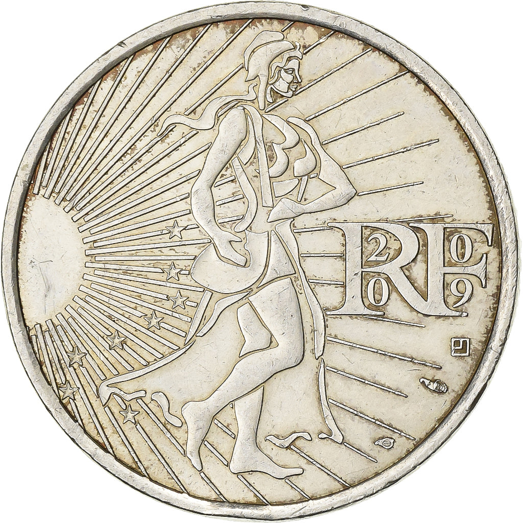 France, 10 Euro, Semeuse, 2009, Paris, Silver, AU(50-53), Gadoury:EU337, KM:1580