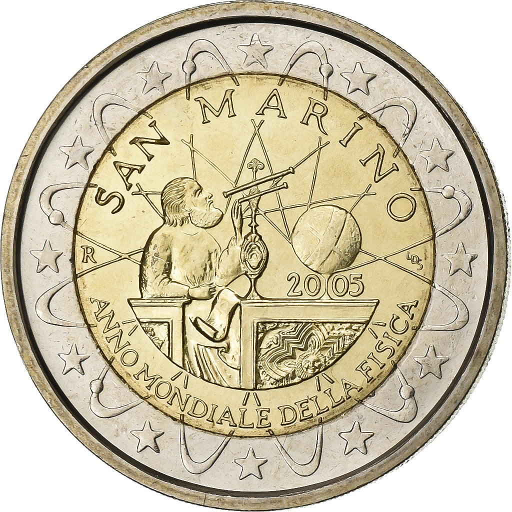 San Marino, GALILEO GALILEI, 2 Euro, 2005, Rome, Bi-metallico, FDC, KM:469