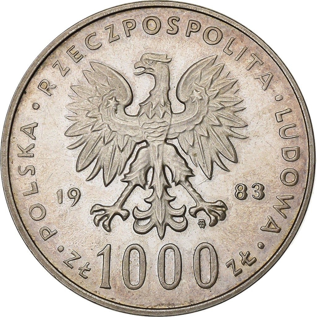 Polen, Jean-Paul II, 1000 Zlotych, 1983, Warsaw, Proof, Zilver, PR, KM:144