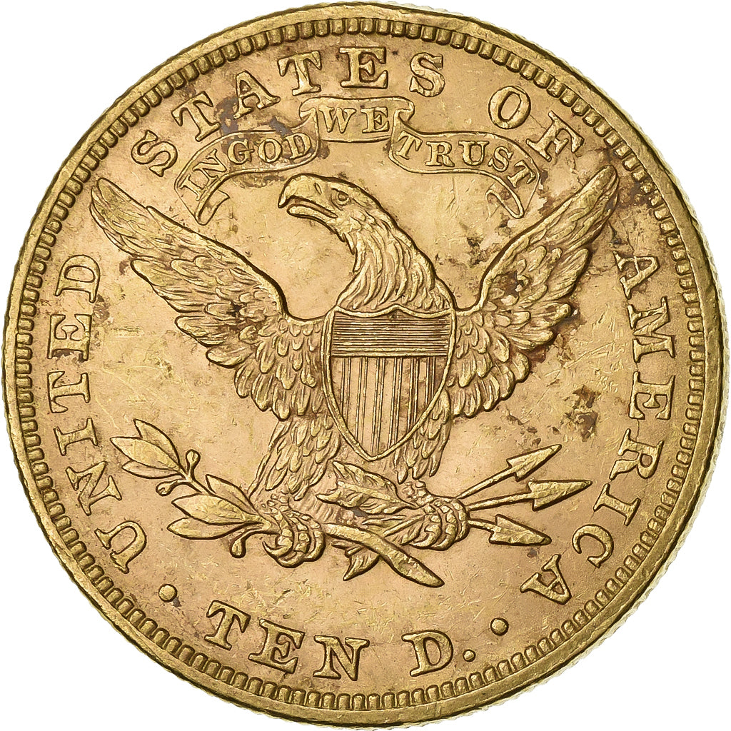 United States, $10, Eagle, Coronet Head, 1892, U.S. Mint, Gold, AU(50-53)