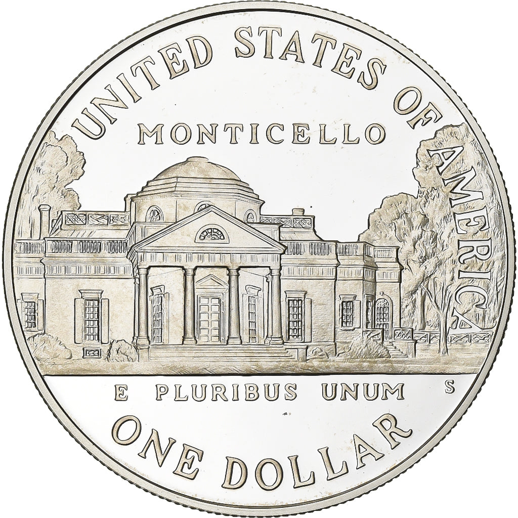 Estados Unidos, Dollar, Thomas Jefferson, 1993, U.S. Mint, Prueba, Plata, FDC