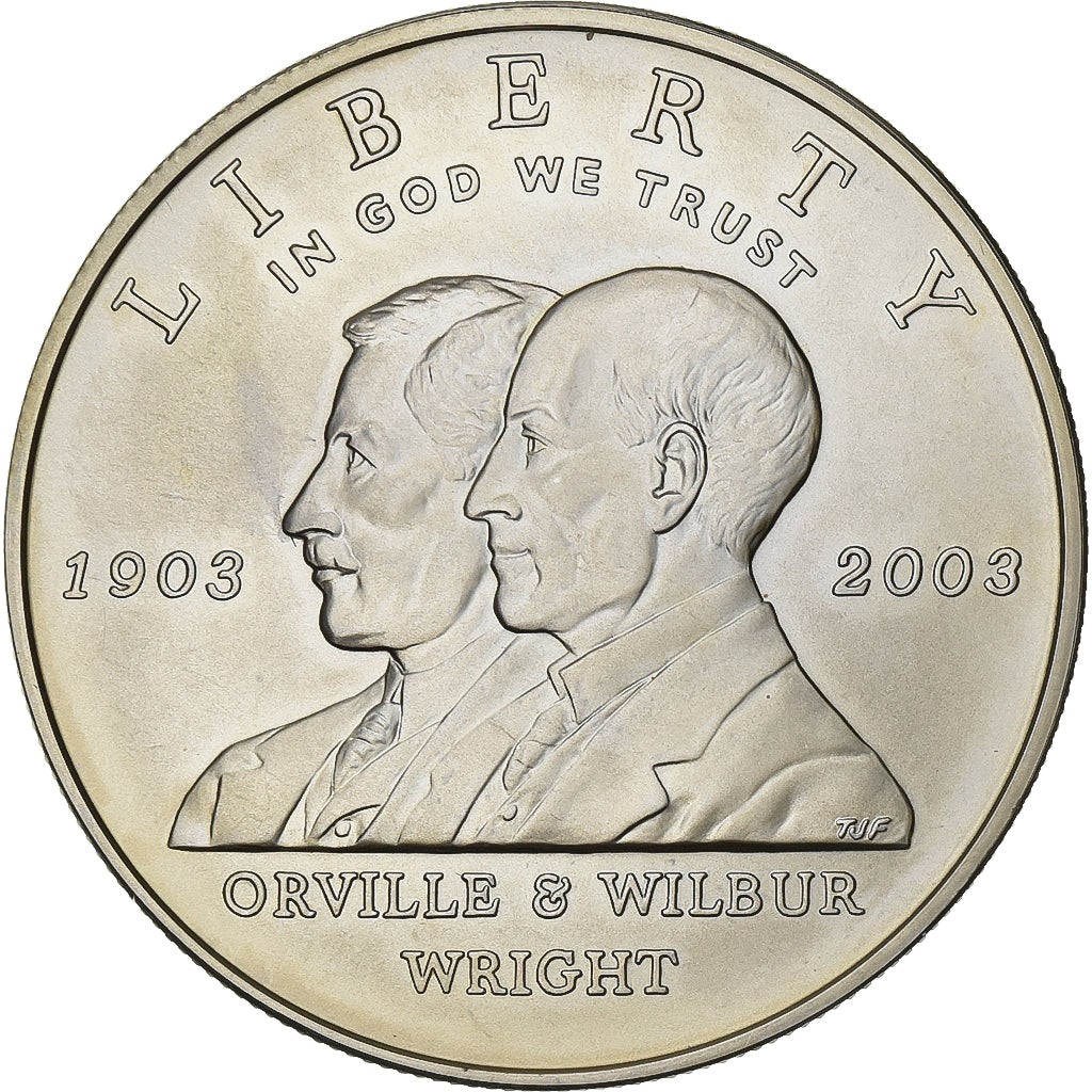 Verenigde Staten, Dollar, Orville et Wilbur Wright, 2003, U.S. Mint, Zilver, PR