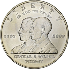 United States, Dollar, Orville et Wilbur Wright, 2003, U.S. Mint, Silver