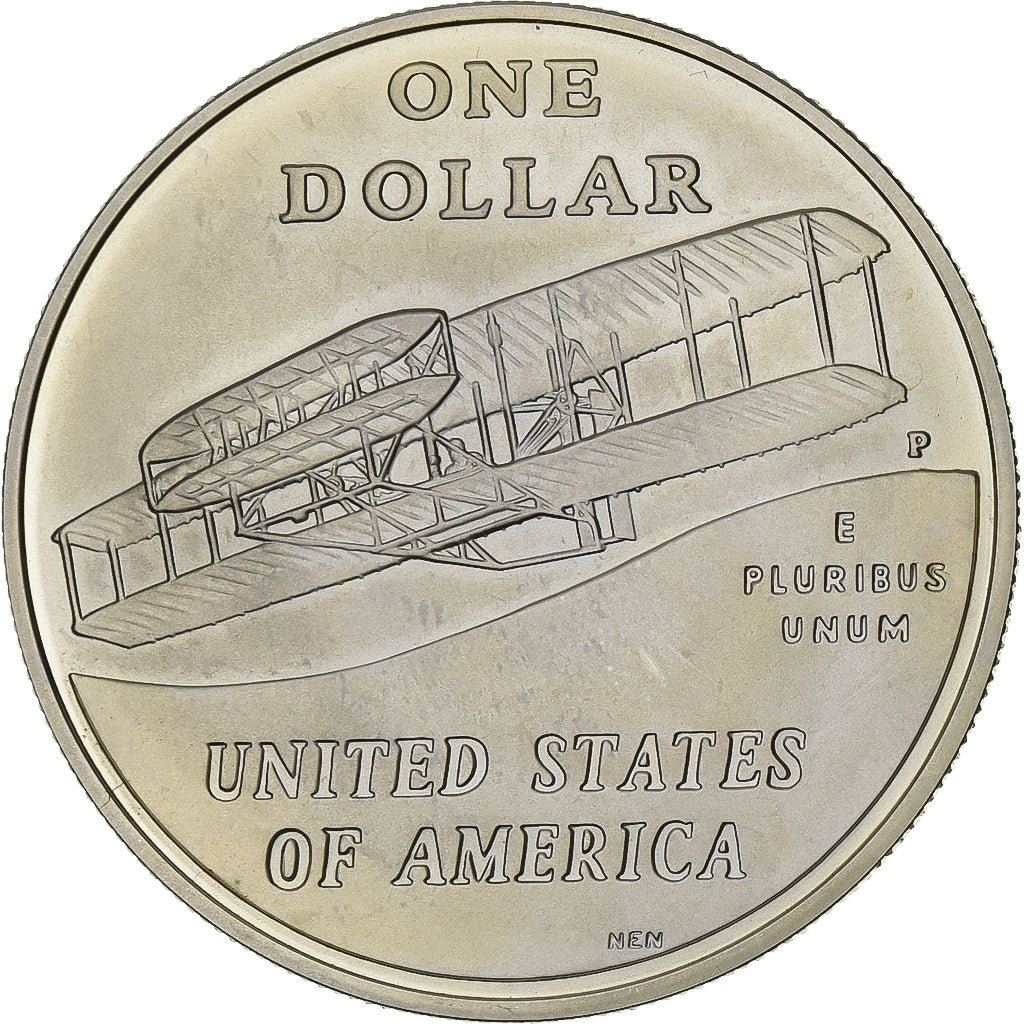 Verenigde Staten, Dollar, Orville et Wilbur Wright, 2003, U.S. Mint, Zilver, PR