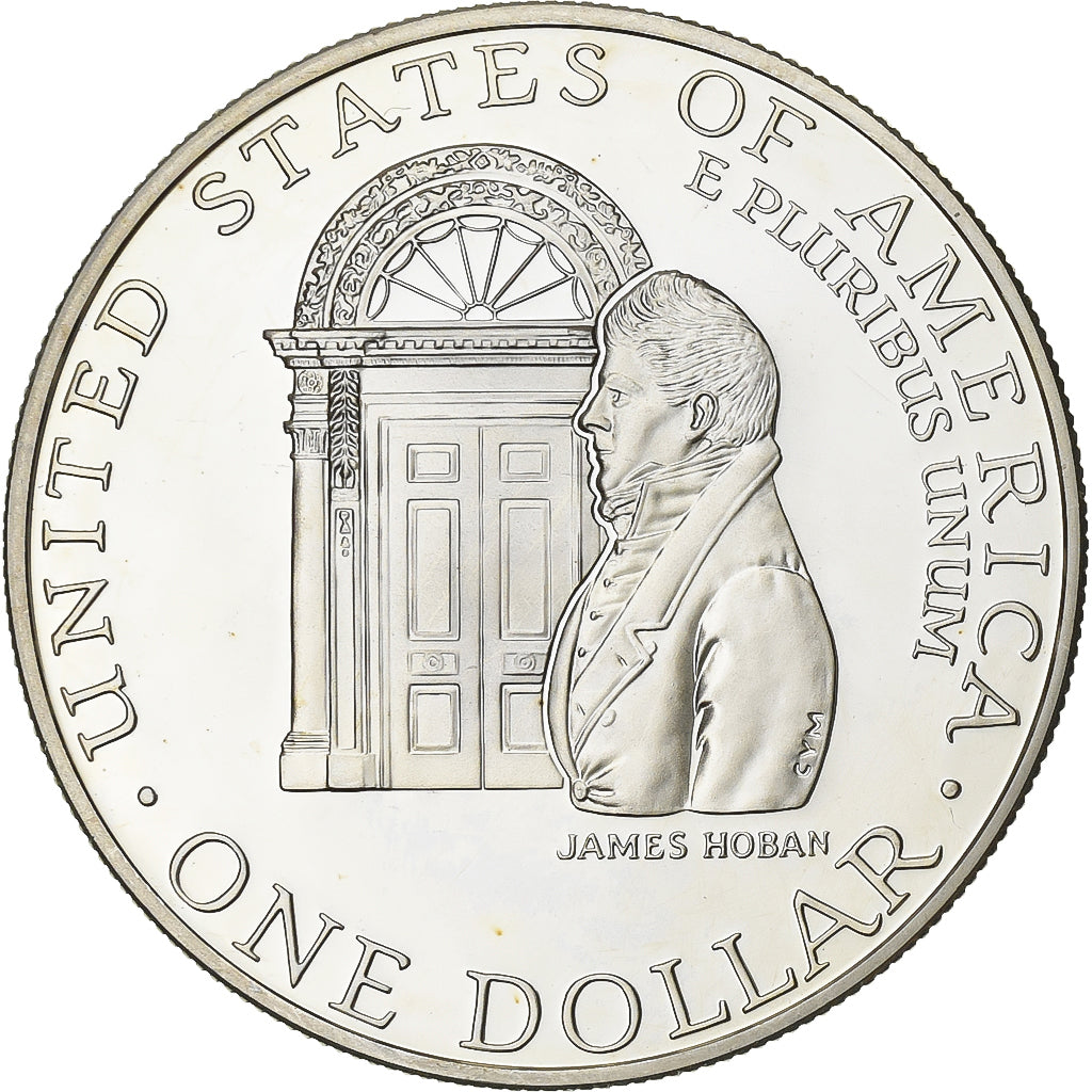 United States, Dollar, James Hoban, 1992, U.S. Mint, Proof, Silver, MS(65-70)