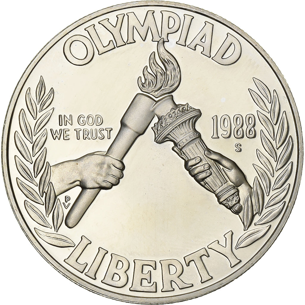 United States, Dollar, 1988, U.S. Mint, Silver, MS(60-62), KM:222