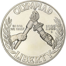 United States, Dollar, 1988, U.S. Mint, Silver, MS(60-62), KM:222