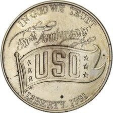 United States, Dollar, 1991, U.S. Mint, Silver, AU(55-58), KM:232