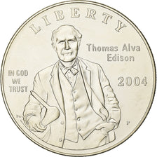 United States, Dollar, Thomas Alva Edison, 2004, U.S. Mint, Silver, MS(65-70)