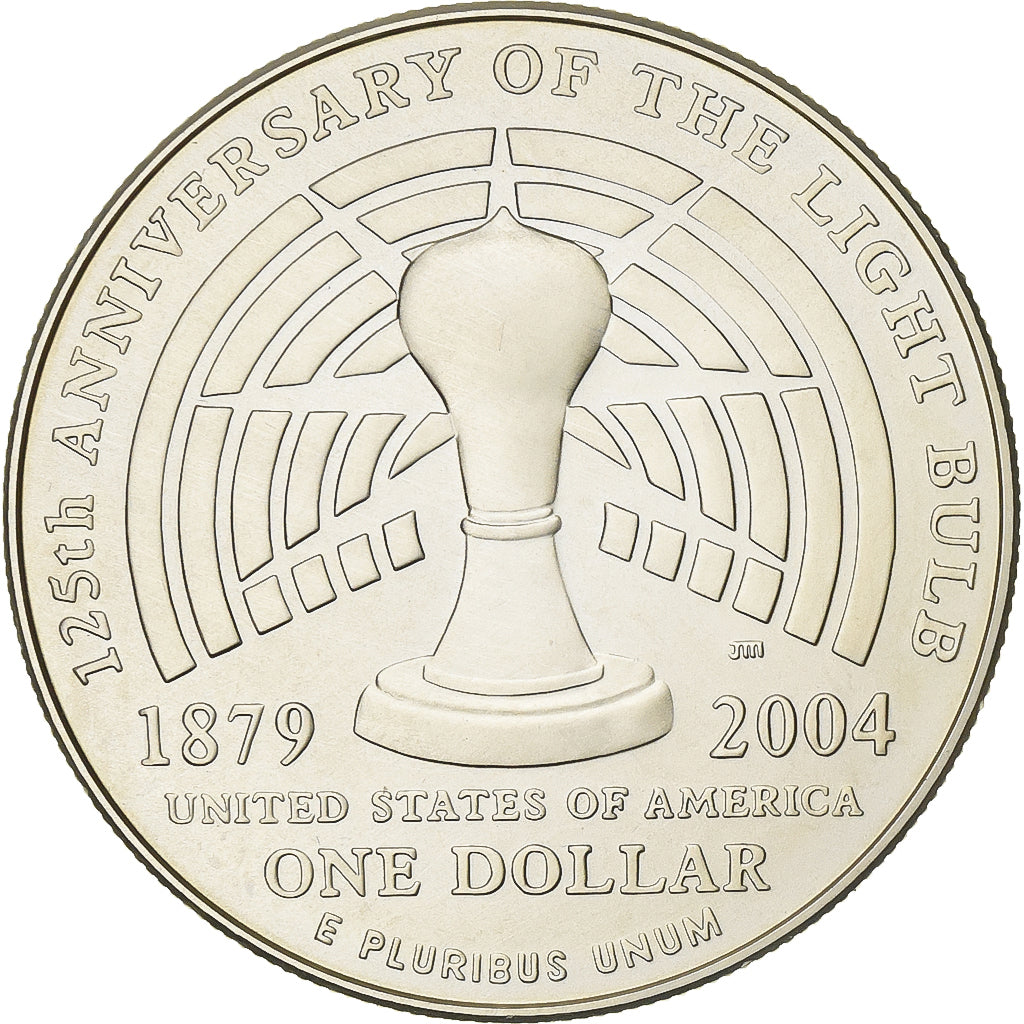 United States, Dollar, Thomas Alva Edison, 2004, U.S. Mint, Silver, MS(65-70)