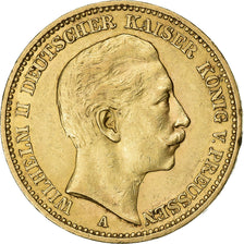 Kingdom of Prussia, PRUSSIA, Wilhelm II, 20 Mark, 1896, Berlin, Oro, BB, KM:521