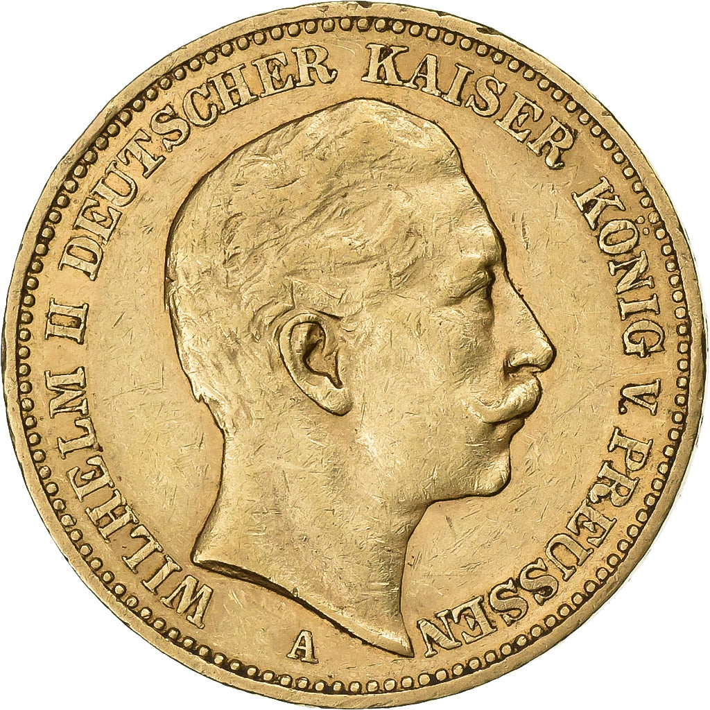 Kingdom of Prussia, PRUSSIA, Wilhelm II, 20 Mark, 1896, Berlin, Oro, MBC, KM:521