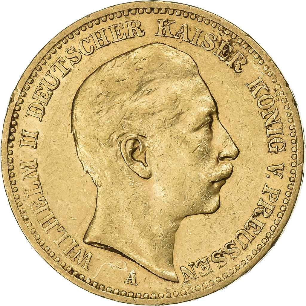 Kingdom of Prussia, PRUSSIA, Wilhelm II, 20 Mark, 1894, Berlin, Oro, BB, KM:521