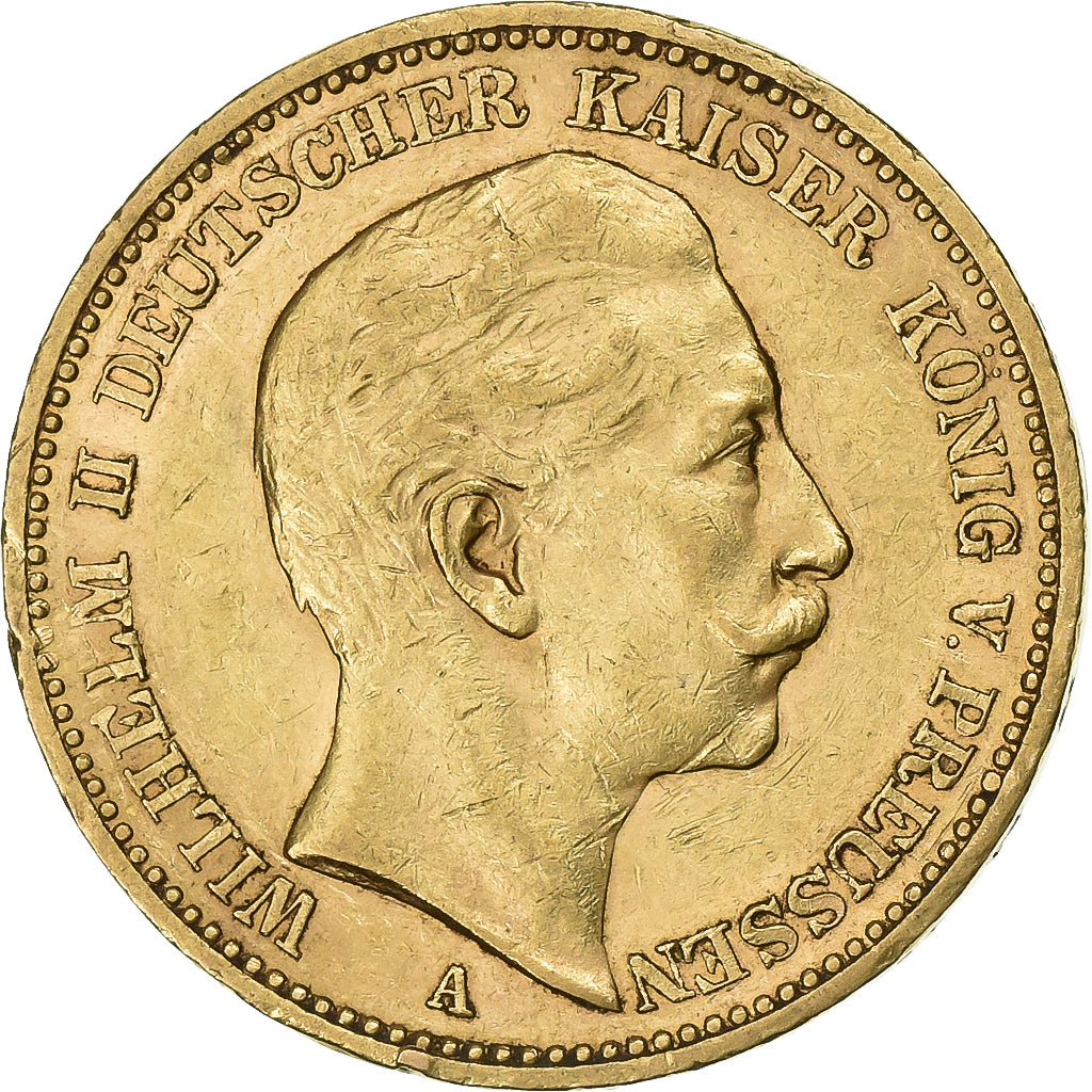 Kingdom of Prussia, PRUSSIA, Wilhelm II, 20 Mark, 1889, Berlin, Oro, BB+, KM:516