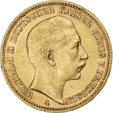 Kingdom of Prussia, PRUSSIA, Wilhelm II, 20 Mark, 1889, Berlin, Oro, BB+, KM:516