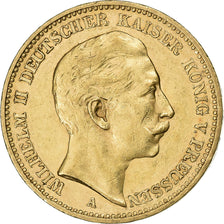 Kingdom of Prussia, PRUSSIA, Wilhelm II, 20 Mark, 1900, Berlin, Oro, BB+, KM:521