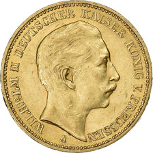 Kingdom of Prussia, PRUSSIA, Wilhelm II, 20 Mark, 1904, Berlin, Oro, BB+, KM:521