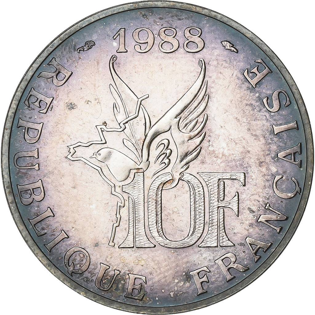 Frankreich, 10 Francs, 1988, Paris, BE, Silber, VZ, Gadoury:821, KM:965a
