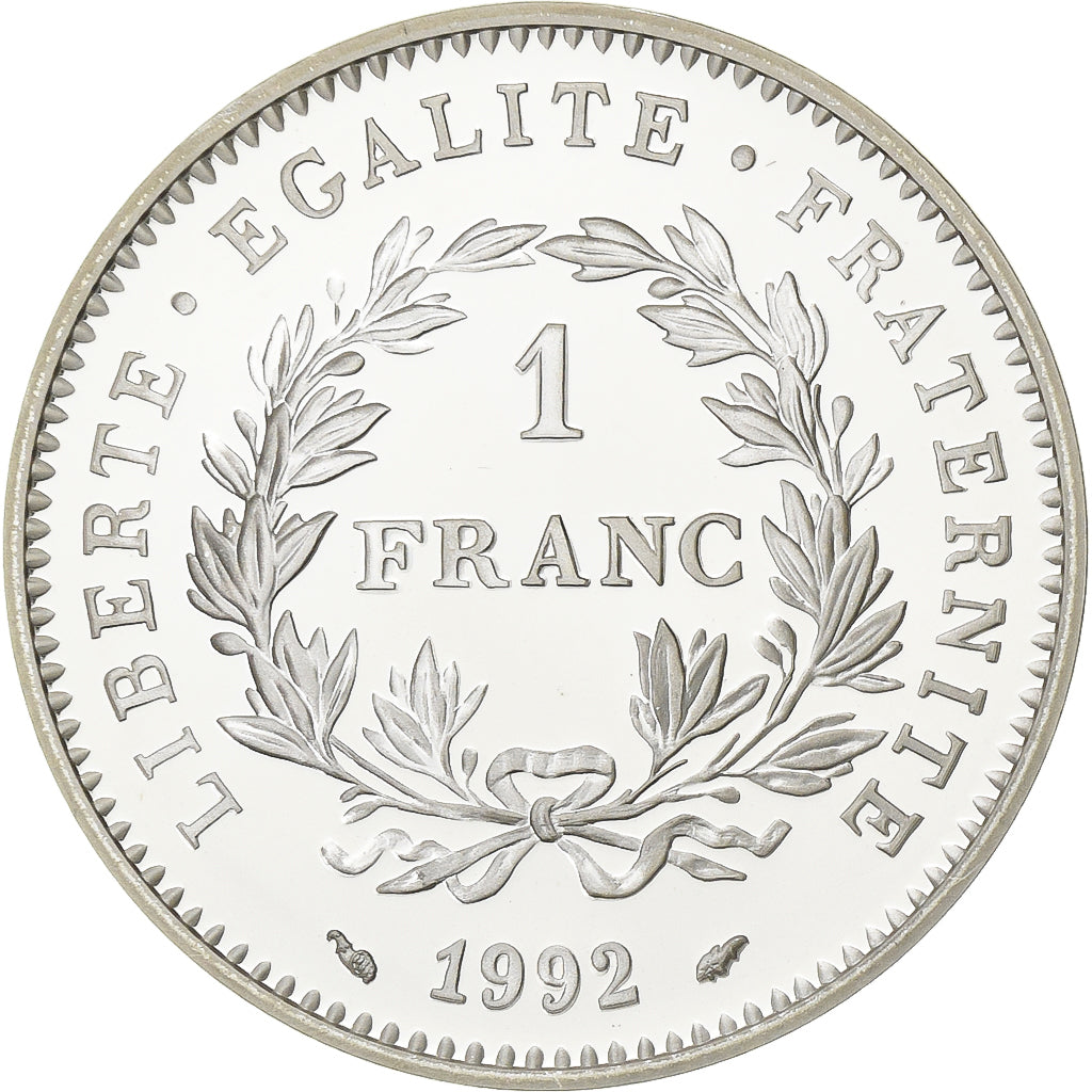 France, Franc, République, 1992, Paris, Proof, Silver, MS(65-70), Gadoury:479