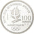 France, 100 Francs, JO Albertville 92, 1990, Paris, Proof, Silver, MS(65-70)