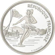 France, 100 Francs, JO Albertville 92, 1989, Paris, Proof, Silver, MS(65-70)
