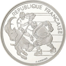 France, 100 Francs, JO Albertville 92, 1991, Paris, Proof, Silver, MS(65-70)
