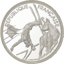 France, 100 Francs, JO Albertville 92, 1990, Paris, Proof, Silver, MS(65-70)