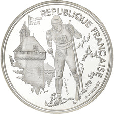 France, 100 Francs, JO Albertville 92, 1991, Paris, Proof, Silver, MS(65-70)