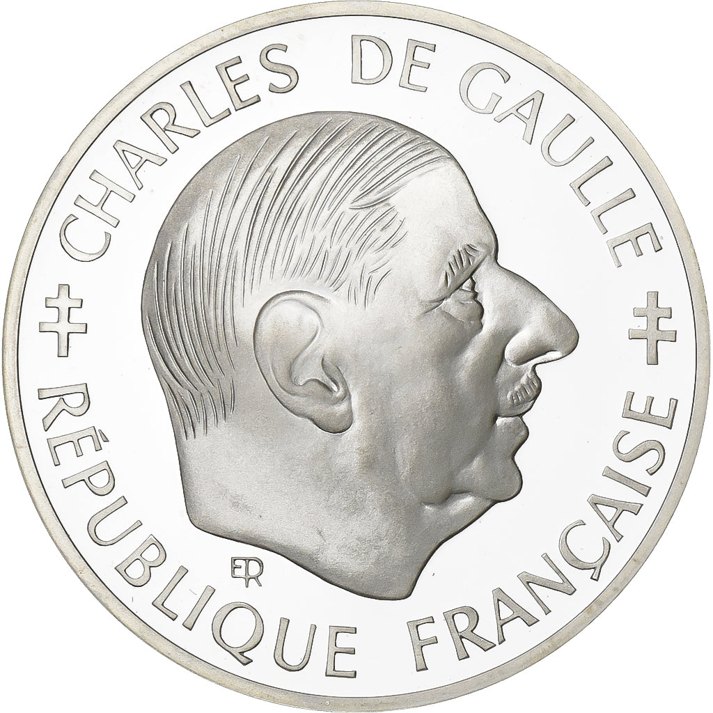 Francia, 1 Franc, Charles De Gaulle, 1988, Paris, FS, Argento, FDC, Gadoury:476