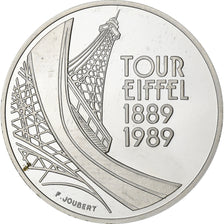 France, 5 Francs, Centenaire de la Tour Eiffel, 1989, Paris, Proof, Silver