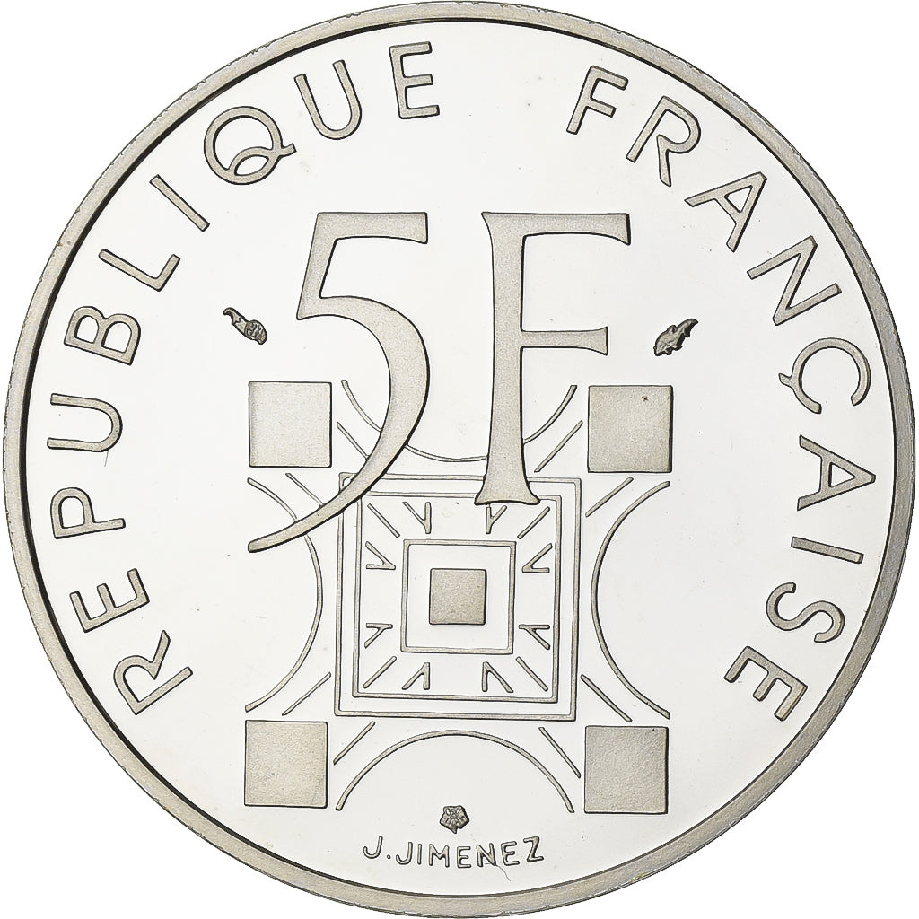 France, 5 Francs, Centenaire de la Tour Eiffel, 1989, Paris, Proof, Silver