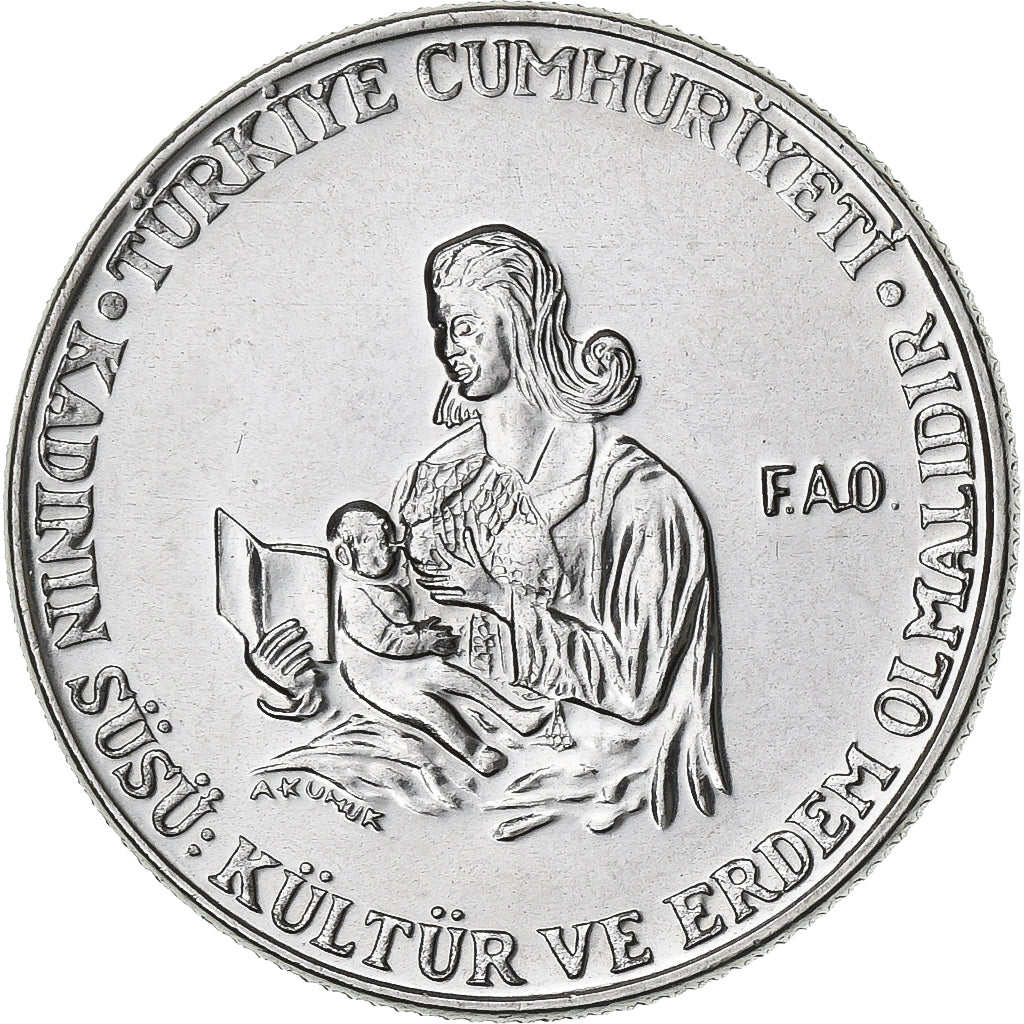 Turkey, 50 Kurus, 1978, Stainless Steel, AU(55-58), KM:913