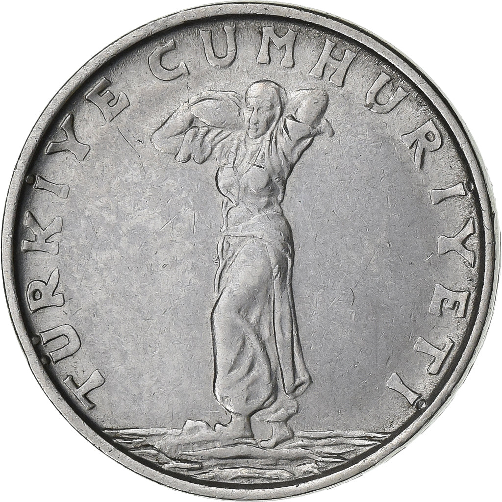 Turkije, 25 Kurus, 1959, Stainless Steel, ZF+, KM:892.1