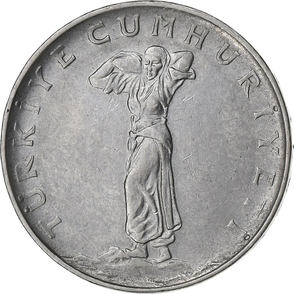 Turkije, 25 Kurus, 1965, Stainless Steel, ZF+, KM:892.2