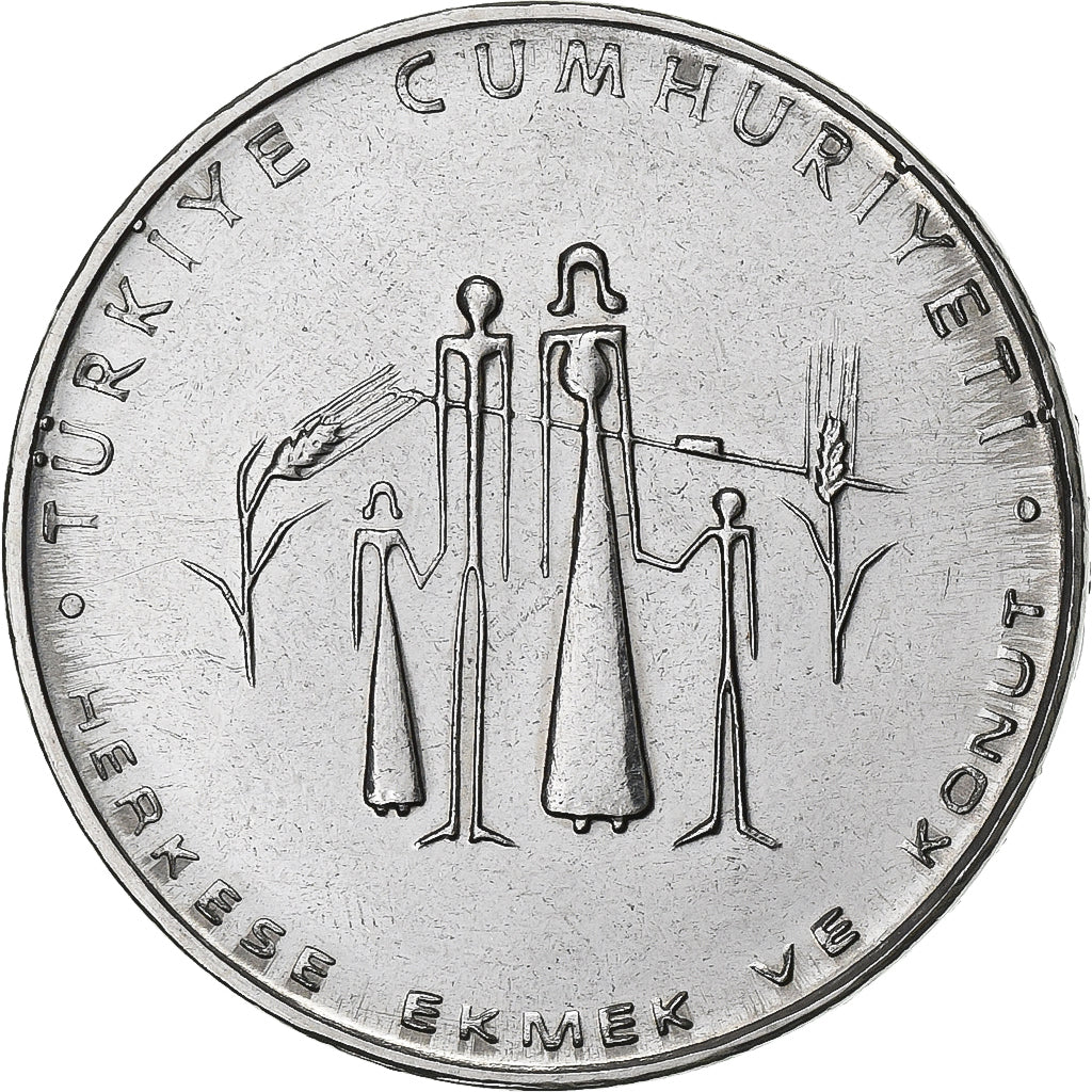 Turchia, 2-1/2 Lira, 1977, Acciaio inossidabile, SPL-, KM:910