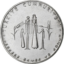Turkey, 2-1/2 Lira, 1977, Stainless Steel, AU(55-58), KM:910