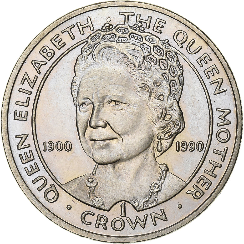 Gibraltar, Elizabeth II, Crown, 1990, Kupfer-Nickel, VZ, KM:46