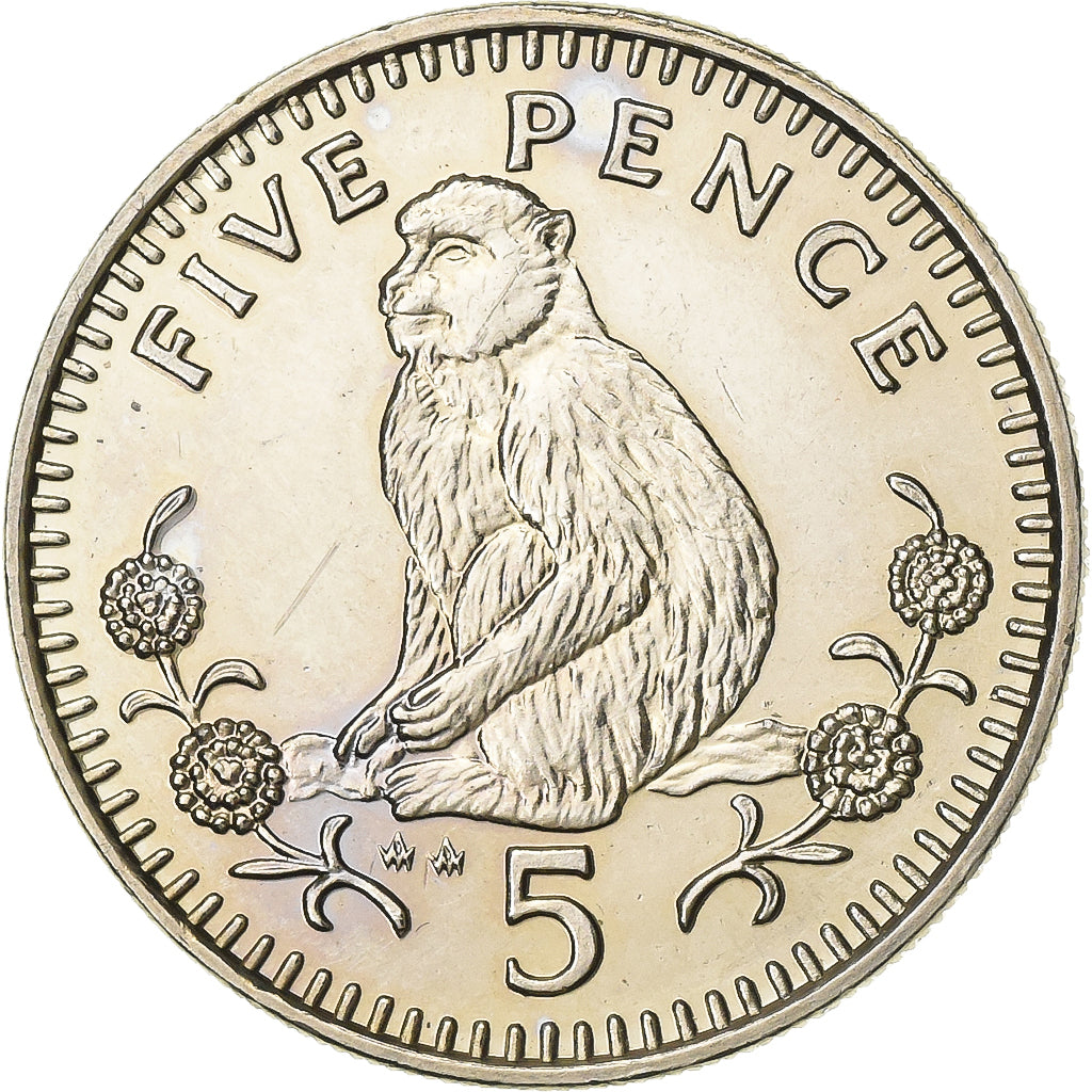 Gibraltar, Élisabeth II, 5 Pence, 1988, Pobjoy Mint, Cupro-nickel, SUP+