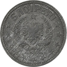 Albânia, 2 Leke, 1957, Zinco, AU(50-53), KM:37