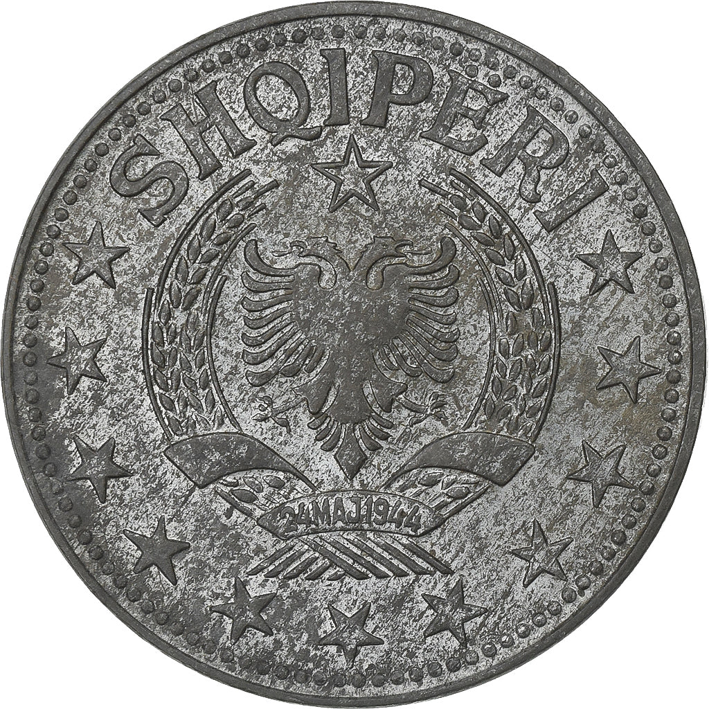 Albania, 5 Lekë, 1957, Zinc, EF(40-45), KM:38