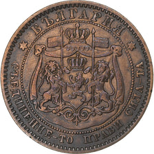 Bulgaria, Alexander  I, 10 Stotinki, 1881, Bronze, EF(40-45), KM:3