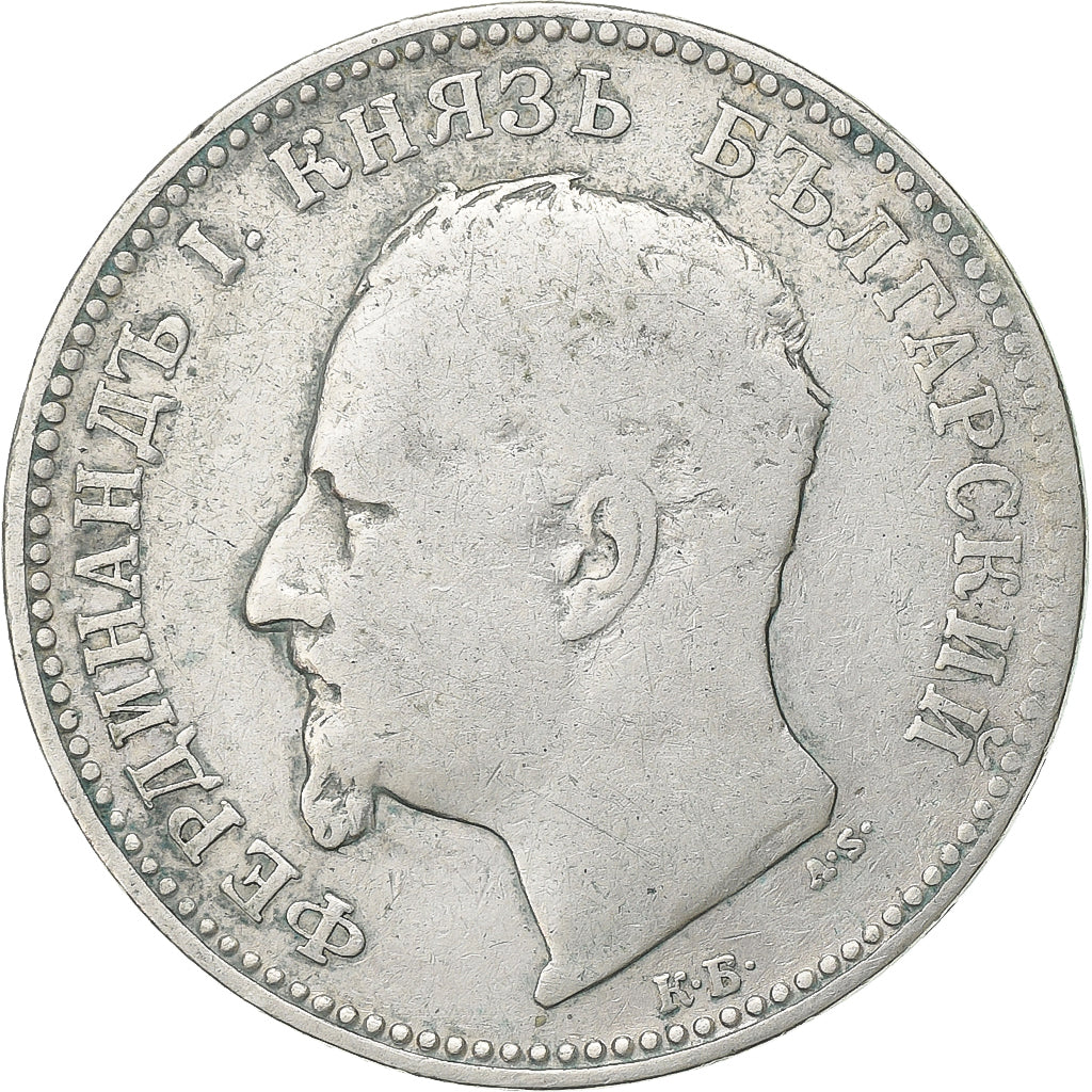 Bulgaria, Ferdinand I, Lev, 1891, Kormoczbanya, Silver, VF(30-35), KM:13